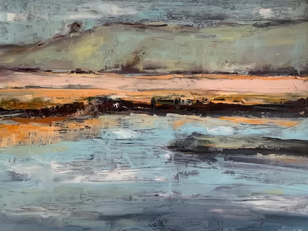 And Yet How Still the landscape Stands, oil on wood panel ,35 x 45 cm