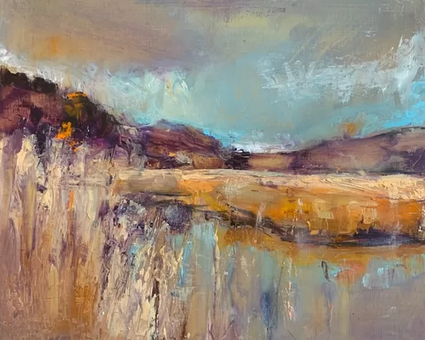 A certain Sharpness in the Morning Air, oil on wood panel, 29 x 34 cm.