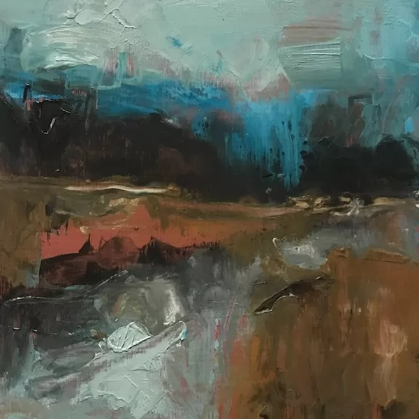 The Morning Lit, the Birds Arose, oil on wood panel,24 x 24 cm.