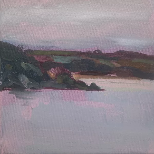 'Just Begining' , oil on canvas , framed 25 cm x 25 