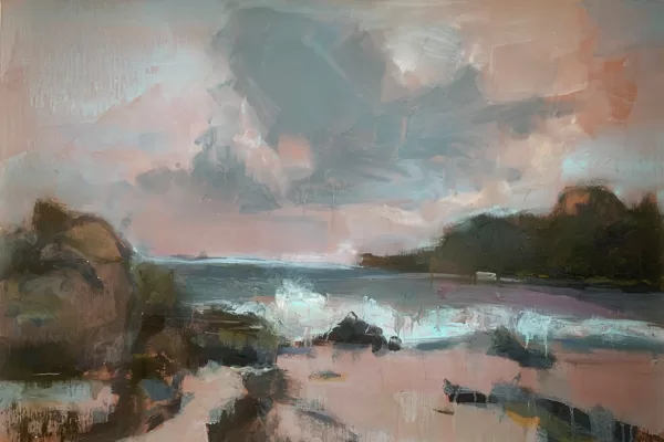 'When We Had All The Summer Time ', oil on wood panel, framed 46 cm x 63 cm 