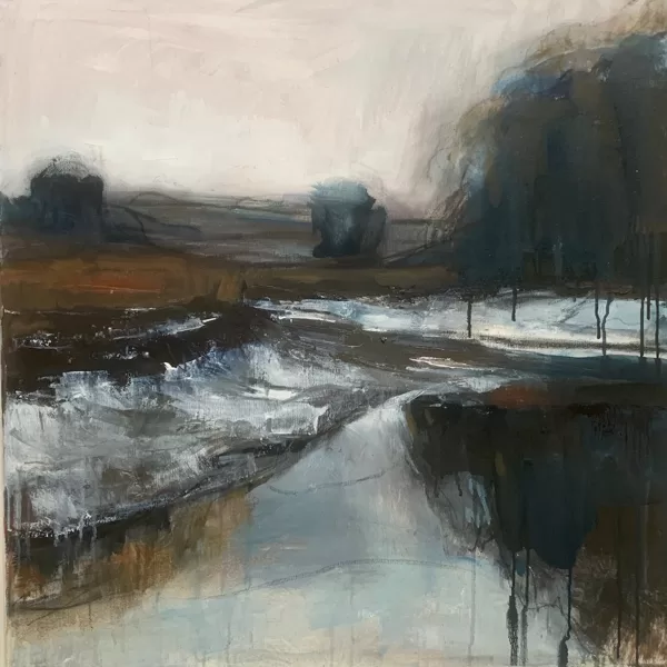 'A Momentous and Beautiful Silence ', oil on canvas framed 65 cm x 65 cm 